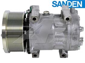 OE Sanden Compressor SD7H15 - 126mm, 12 Groove Clutch, 24V