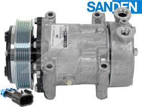 OE Sanden Compressor SD7H15 - 125mm, 6 Groove HD Clutch, 12V