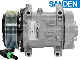 OE Sanden Compressor SD7H15, FLX7 - 119mm, 8 Groove Clutch 12V