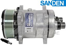 OE Sanden Compressor SD5L14S - 123mm, 8 Groove Clutch 12V - R404a Freon