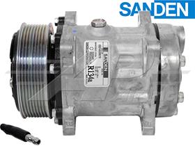 OE Sanden Compressor SD7H15 - 119mm, 8 Groove Clutch 12V