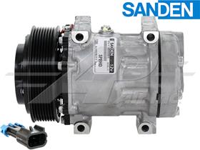 OE Sanden Compressor SD7H15SPRHD - 130mm, 8 Groove SHD Clutch, 12V