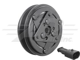 4.40" Clutch with 12V Coil, 4 Groove, SD7H15, Splined Shaft