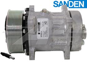 OE Sanden Compressor SD7H15 - 125mm, 10 Groove Clutch, 12V