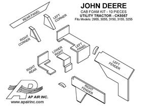 John Deere Cab Kit - Sailcloth Tan