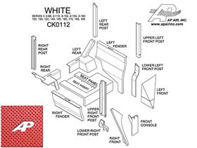 White Lower Cab Kit - Red