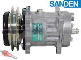 OE Sanden Compressor SD7H15 - 146mm, 1 Groove Clutch 24V