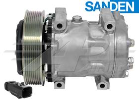 OE Sanden Compressor SD7H15 - 152mm, 8 Groove Clutch 24V