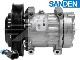 OE Sanden Compressor SD7H15 - 180mm, 8 Groove Clutch 12V