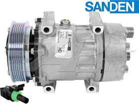 OE  Sanden Compressor SD7H15 - 119mm, 6 Groove Clutch 12V