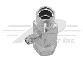 R12 #10 Inline Charge Fitting with #10 Male & Female O-Ring