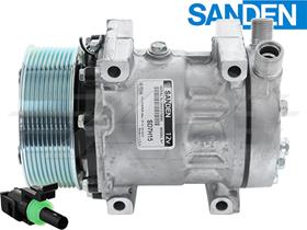 OE Sanden Compressor SD7H15, FLX7 - 119mm, 10 Groove Clutch 12V