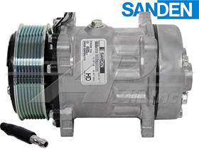OE Sanden Compressor SD7H15 FLX7 - 119mm, 8 Groove HD Clutch, 12V