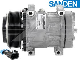 OE Sanden Compressor SD7H15 - 119mm, 8 Groove SHD Clutch, 12V
