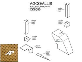 Agco/Allis 8000 Series Cab Kit - Saddle Tan