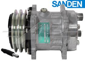 OE Sanden Compressor SD7H13 - 125mm, 2 Groove Clutch 12V