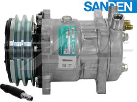 OE Sanden Compressor SD5S14 - 132mm, 2 Groove Clutch 12V