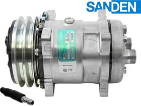 OE Sanden Compressor SD5H14 - 132mm, 2 Groove Clutch 24V