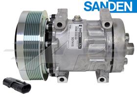 OE Sanden Compressor SD7H15SHD - 152mm, 8 Groove Clutch 12V