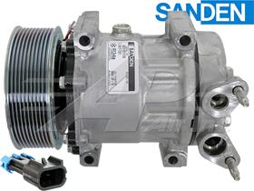 OE Sanden Compressor SD7H15HD - 126mm, 10 Groove HD Clutch, 12V