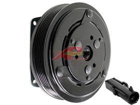 York, 6 Groove, 6" Clutch, 1 Wire Male Weather Pack Coil 12V, GL 2.06C, 2.35F