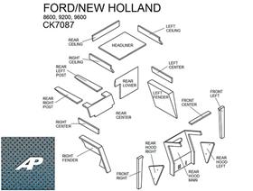 Ford/New Holland Lower Cab Kit with Headliner and Post - Blue