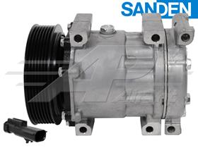 OE Sanden Compressor SD7H15 - 130mm, 7 Groove Clutch 12V