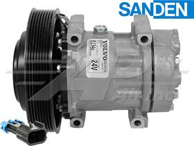 OE Sanden Compressor SD7H15SPRHD - 149mm, 8 Groove Clutch 24V