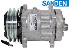 OE Sanden Compressor SD7H15 - 132mm, 2 Groove Clutch 24V
