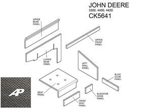 John Deere Lower Cab Kit Without Headliner - Black