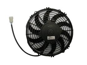 9" Condenser Fan Assembly, Pusher, Curved Blade, Low Profile, 24V