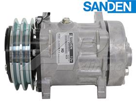 OE Sanden Compressor SD7H15, FLX7 - 132mm, 2 Groove Clutch 12V