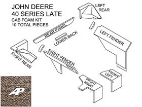 John Deere Late 40 Series Cab Kit without Headliner - Multi Brown