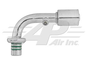 90° #10 Male Springlock with R12 Port for Reduced Diameter Hose
