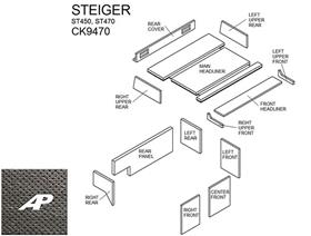 Steiger Lower Cab Kit with Headliner - Black
