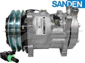 OE Sanden Compressor - 132mm, 2 Groove Clutch 12V