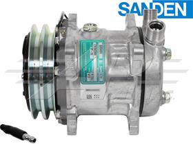 OE Sanden Compressor SD5H09 - 125mm, 2 Groove Clutch 12V