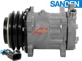 OE Sanden Compressor - 125mm, 2 Groove SHD Clutch