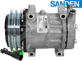 OE Sanden Compressor SD7H15 - 132mm, 2 Groove Clutch 24V