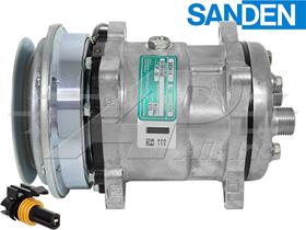 OE Sanden Compressor SD508 - 122mm, 1 Groove Clutch 12V
