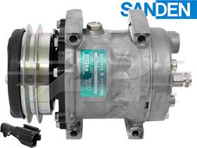 OE Sanden Compressor SD7H13 - 125mm, 1 Groove Clutch 24V