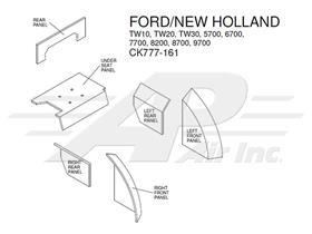Ford/New Holland 700 Series Lower Cab Kit - Blue