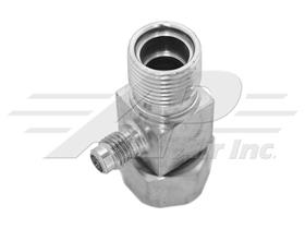 R12 Tube O-Ring Inline Charge Fitting with #10 Male Insert O-Ring