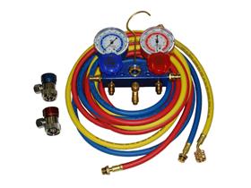 HD R134 Mastercool Aluminum Manifold Gauge Set With 10 ft. Charge Hoses
