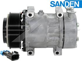 OE Sanden Compressor SD7H15 - 119mm, 8 Groove SHD Clutch, 12V