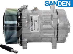 OE Sanden Compressor SD7H15, FLX7 - 125mm, 10 Groove Clutch, 12V