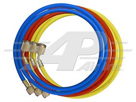 96" R12 Charging Hose Set With Anti Blowback