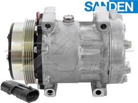 OE Sanden Compressor SD7H15 - 4 Groove Clutch, 12V