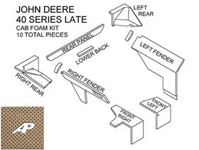 John Deere Late 40 Series Cab Kit without Headliner - Sailcloth Tan