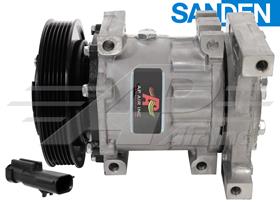 OE Sanden Compressor SD7H15 - 140mm, 6 Groove Clutch 12V